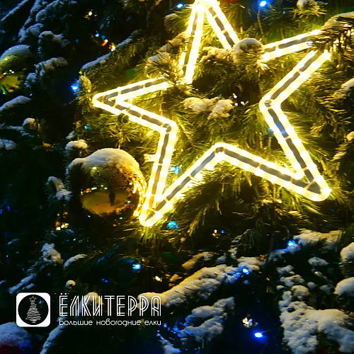 Искусственная уличная елка 6 метров с комплектом оформления Звезды